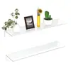 4018 Guarda-roupa de Acrílico Prateleira Flutuante de Parede Rack de Armazenamento Rack de Exibição Decorativo para Sala de Estar Rack de Armazenamento de Parede para Banheiro