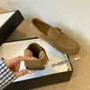 Nuevos Mocasines Casuales de Gamuza Cómodos y Modernos Estilo Coreano con Corte Profundo para Mujer Otoño/Invierno 2026