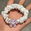 Bufanda Cuadrada Oversize Estilo Coreano para Atar el Cabello para Mujer, Cuerda para el Cabello de Encaje de Alta Gama, Accesorio para el Cabello de Estilo Suave y Perezoso