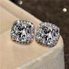 Pendientes de moda transfronterizos de estilo coreano con hebilla de diamante y circonita para mujer, elegantes pendientes de moda con entrega al por mayor en vivo.