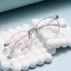 22595 Monturas de Gafas Infantiles Ovaladas, Plaquetas Nasales de Silicona, Monturas de Gafas Juveniles, Monturas de Gafas Juveniles