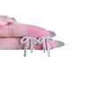 Aretes de Lazo Estilo Ballet para Mujer Plata Huecos Diseño de Nicho Aretes de Cinta Aretes Estilo Dulce