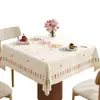 Mantel Cuadrado de Dibujos Animados Impermeable y a Prueba de Aceite Sin Lavar Cubierta Cuadrada para Mesa de Comedor Mesa de Café con Sentido de Atmósfera Mantel de Mesa de Comedor de PVC Resistente al Calor
