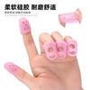 Capa de Dedo de Silicone Macia com Retorno Rápido Porosa Respirável Anti-roer Anti-cut Protetor de Dedo para Cordas de Guitarra