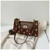 Bolsa de Ombro Transfronteiriça Francesa de Nicho Nova Retro Estampa de Leopardo Bolsa de Ombro Única Bolsa Transversal de Corrente Fashion para o Dia a Dia