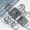 Juego de mesa y sillas de comedor de mimbre para exteriores estilo nórdico para balcón, cafetería, tienda de té con leche, área de ocio al aire libre, mesa de té para exteriores y sillas de mimbre