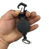 Mosquetão de Aço Magnético de Alta Resistência para Escalada ao Ar Livre Chaveiro de Alta Elasticidade Retrátil Chaveiro de Puxar Fácil