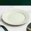 Prato de Massa Estilo Nórdico, Prato de Plástico de Palha de Trigo, Prato Redondo de 28cm para Comida Ocidental, Prato de Sobremesa, Prato de Bife, Prato Raso Plano