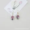 Aretes para Mujer Estilo Bosque, Flor de Árbol Real, Piedra Preciosa del Tiempo Hecho a Mano, Aretes de Gypsophila, Flores de Encaje