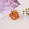 Pinza para el pelo hueca irregular de ámbar retro, pinza de calabaza negra simple y versátil, sujetador de coleta para persona perezosa, moño para el pelo, accesorios para el pelo