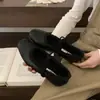Sapatos Femininos de Moda Retrô com Pelo 2026 Novos Sapatos Mary Jane com Laço Mocassins Planos Estampados de Leopardo para Primavera e Outono