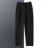 Cashmere 2026 Outono e Inverno Novos Calças Casuais Masculinas Lisas com Cordão Cintura Elástica Calças Longas Quentes Calças Simples Versáteis
