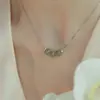 Colar de Jade Hetian Natural para Mulheres, Design de Nicho de Luxo Leve, Corrente de Clavícula Banhada a Prata da Moda, Não Desbota, Versátil, Atacado de Fábrica