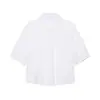 Venta al por mayor 2026 Verano Nueva Ropa Femenina Estilo Europeo y Americano: Camisa de Popelina con Perlas Artificiales 25450