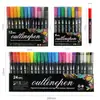 Set de 60 Plumas de Contorno Metálicas de Doble Línea Oníricas, Pluma con Purpurina, Marcador de Color Metálico, Pluma Marcadora Fluorescente para Diario