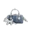 Bolsa de Almofada Jeans com Pedrarias para Dropshipping Nova Moda Verão 2026 Bolsa Boston Atacado