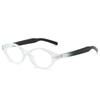 Óculos de maquiagem estilo olho de gato coreano Oval Gm preto liso podem ser equipados com armação de espelho plano para miopia com receita médica Nerd Girl