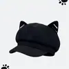 2026 Nuevo Boina Maillard Hace que la Cara se Vea Más Pequeña Versátil Sombrero Octagonal de Pintor Casual Lana Fieltro Delgada Diseño de Ala Curva