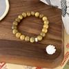 Sándalo verde Bodhi blanco Loto Pulsera para hombre y mujer cuentas de Buda antiguas alrededor del dedo texto suave juego mano torcida mano sosteniendo pareja cuentas de placa