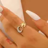 Collar Colgante de Diamante Estrella y Luna de Lujo Moda Transfronteriza Cadena para Clavícula de Mujer con Estrella y Luna Ropa de Mujer para Vacaciones