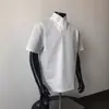 Camiseta de manga corta estilo americano con cuello Henry para hombre, nuevo modelo 2026, de alta gama, peso pesado, corte holgado, camiseta casual de media manga para verano
