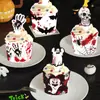 Suministros para Fiestas Nuevos Transfronterizos Decoración Halloween Tarjeta Inserto para Borde de Pastel Tarjeta de Enchufe Decoraciones de Tarjeta Adornos de Inserción