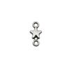 Accesorios de joyería de aleación vintage con diseño de sol, luna y estrella, para hacer tú mismo, collar y pulsera, colgante de plata oculto, pequeño colgante con borde cruzado.