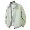 NASA SOBRE Chaqueta de Cuadros Americanos para Hombre 2026 Nueva Casual Primavera y Otoño Cuello Alto Ropa de Trabajo Chaqueta de Vuelo