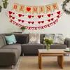 Bandera Decorativa de Lino 'Be Mine' para el Día de San Valentín, Decoración de Fiesta, Suministros de Decoración Festiva