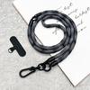 Cordón Tres en Uno para Teléfono Móvil de Muñeca para Colgar del Cuello Cruzado Longitud para Hombre y Mujer Cuerda Trenzada Fuerte Correa Lateral de Metal Desmontable
