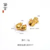 Amuleto de Bebé Pixiu de la Suerte Chapado en Oro Cobre con Agujero Pasante para Cordón Trenzado, Accesorios de Joyería DIY para Pulsera Unisex Venta al por Mayor