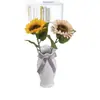 Ramo de Girasoles Simulados Girasol Individual Regalo para el Día del Maestro Decoración de Sala de Estar Exhibición de Librería Modelo de Exportación Japonés