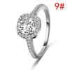 Aliexpress Atacado de Joias para Comércio Exterior Anel Elegante da Moda Quadrado com Diamante Micro-Pavimentado de Zircônia Personalizado Joias Femininas Presente de Aniversário