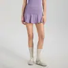 Falda Deportiva Shuxi con Puño Antibacteriano, Falda Deportiva Fitness A-Line Casi Invisible para Yoga, Falda Deportiva de Tenis Anti-Exposición