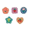 Estilo Doce Xadrez Patch Desenho Animado Criativo Artesanal DIY Cola de Creme Resina Pequenos Acessórios para Tamancos Charms de Sapato Materiais de Decoração