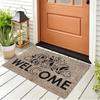 Alfombrilla de Piso Antideslizante de Franela para Baño Transfronteriza, Felpudo para Entrada de Baño, Alfombrilla de Piso Doméstica Impresa Absorbente de Agua, Felpudo