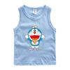 Colete sem mangas infantil verão novo meninos gola redonda top fino meninas algodão Doraemon roupas infantis atacado