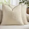 Funda de Almohada Nueva de Chenilla con Borde de Bambú de Amazon Color Sólido Funda de Cojín Funda Decorativa para Sofá Venta al por Mayor