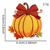 Parche Bordado de Calabaza de Cosecha de Otoño con Elemento de Lazo, Parche Bordado para Ropa y Bolsos, Parche DIY para Reparar Agujeros