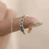 Anillo de cadena para mujer, Corea del Sur, ins, celebridad de Internet, abierto, ajustable, para dieta, anillo de dedo, anillo de cadena, ondulado, personalidad, temperamento, traje