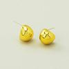 Aretes de botón de aguja de plata 925 estilo lujo ligero brillante japonés y coreano para mujer, chapados en oro de 18 quilates, aretes de moda de alta gama, aretes versátiles al por mayor