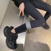 Leggings grossas escovadas tipo pele de tubarão Alta elasticidade Aparência modeladora Esportes Ioga Outono e Inverno Calças femininas novas Tb