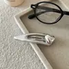 Plata Cuero Cuenco Corea del Sur Nuevo Amor BB Pasador Dulce Fresco Anillo para el Cabello Encaje Lazo Pinza Lateral