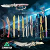 Remodelar Nueva Temporada Skin de Cuchillo Aleación de Zinc Modelo de Arma Delta Periférico de Juego Sin Filo Giratorio Plegable