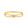 2022 Nuevo brazalete de acero de titanio de oro de 18K no se decolora brazalete de cruz de diamante diseño de nicho ins alto sentido