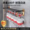 Estante de baño de aluminio espacial, toallero de pared, estilo de lujo ligero, no requiere perforación, para almacenamiento de toallas de baño, inodoro y de mano