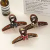 Presilha de Garra para Cabelo com Desenho de Filhote Estilo Francês Retrô para Mulheres, Presilha Tiburón de Alta Qualidade para Penteados no Topo da Cabeça, Acessório de Cabelo Simples e Elegante