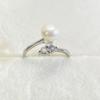 Anillo de Perla Natural de Oro Real de 18K Chapado en Cobre, Anillo Simple y Versátil, Anillo de Plata de Lujo Accesible a la Moda para Mujer