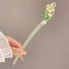 Horquilla de Imitación de Sándalo Antigua Nueva China de Gama Alta Horquilla para Cheongsam Falda de Cara de Caballo Horquilla de Madera Hanfu Cabello Horquilla para el Cabello