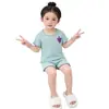 Conjunto de Verano para Niños: Conjunto de Camiseta de Manga Corta a Rayas y Shorts de Cintura Elástica, Conjunto de Dos Piezas de Verano para Niños